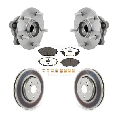 Kit de rotors et plaquettes de frein à disque enduits d'assemblage de roulement de moyeu avant pour Toyota C-H