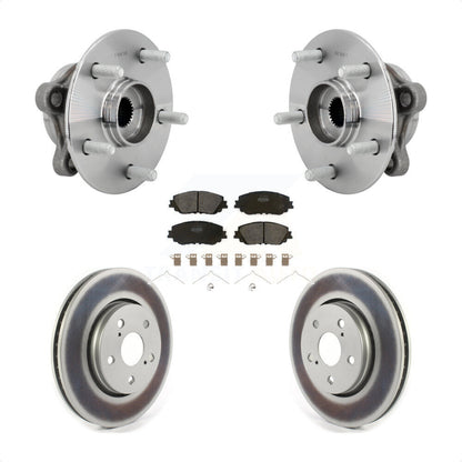 Kit de rotors et plaquettes de frein à disque enduits d'assemblage de roulement de moyeu avant pour Toyota C-H