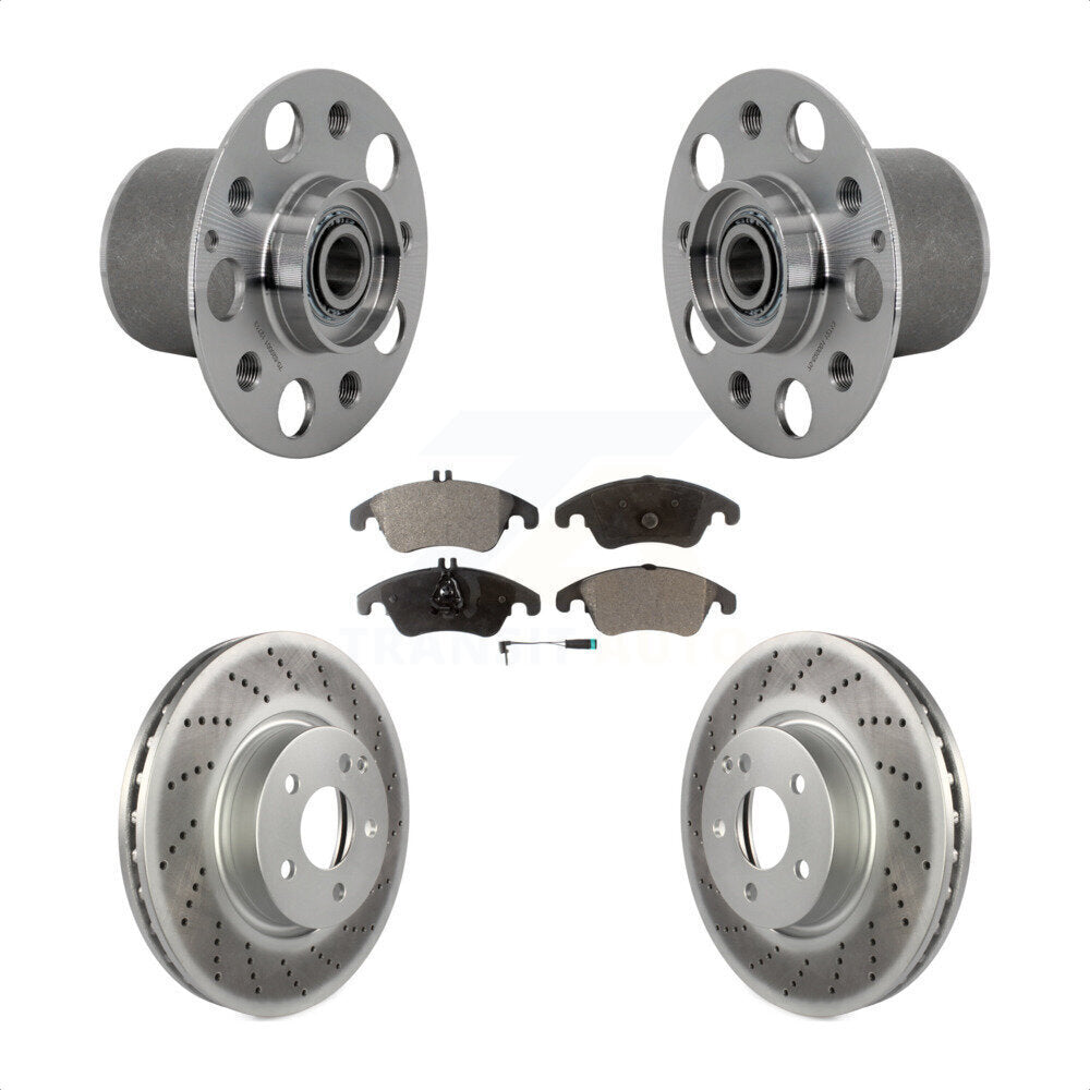 Kit de Rotor et plaquettes de frein revêtus de roulement de moyeu avant, pour Mercedes-Benz E350 E400 E25