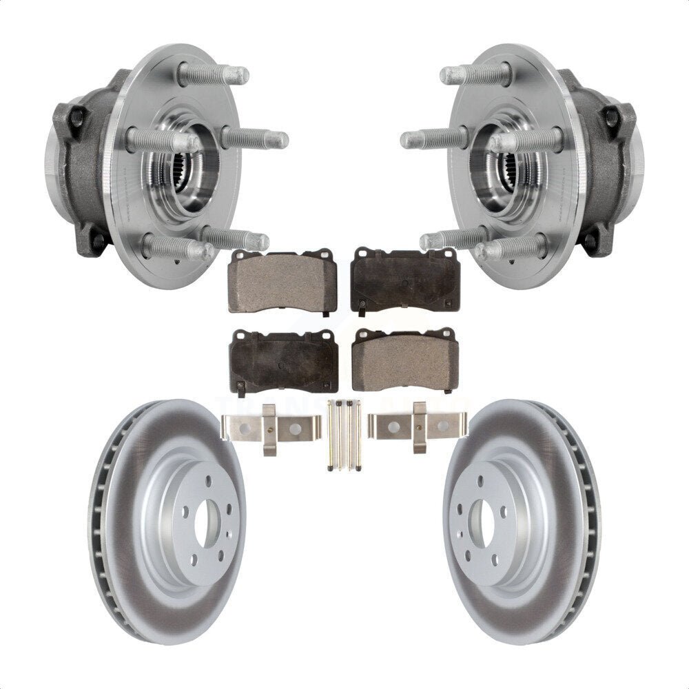 Kit de rotors et plaquettes de frein à disque enduits d'assemblage de roulement de moyeu avant pour Tesla S X