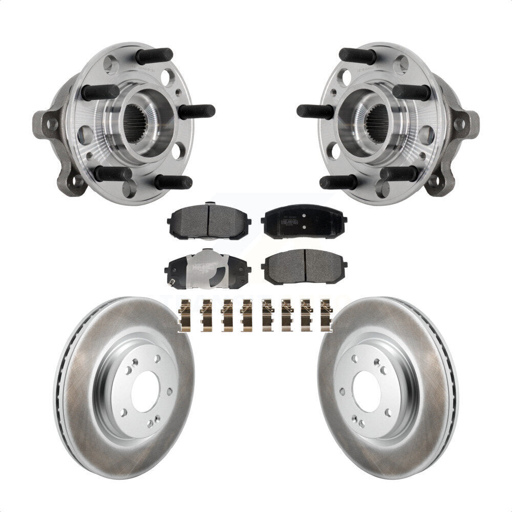 Kit de plaquettes de Rotor de frein enduites d'assemblage de roulement de moyeu avant, pour Hyundai Sonata Kia K