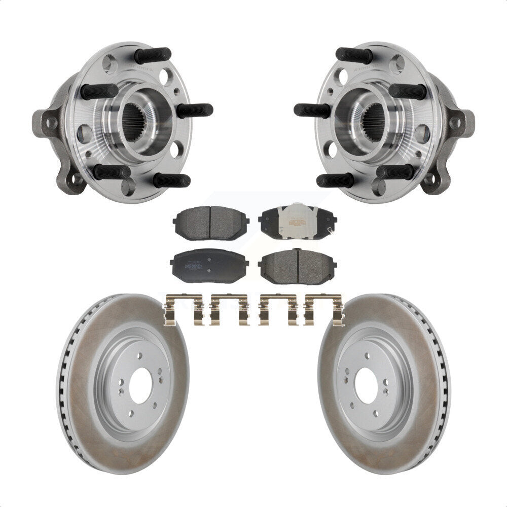 Kit de plaquettes de Rotor de frein enduites d'assemblage de roulement de moyeu avant, pour Hyundai Sonata Kia K