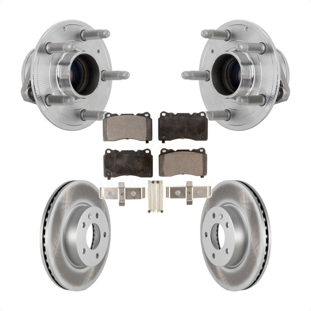 Kit de plaquettes de Rotor de frein revêtues de roulement de moyeu avant, pour Base Cadillac ATS 2019 avec RW