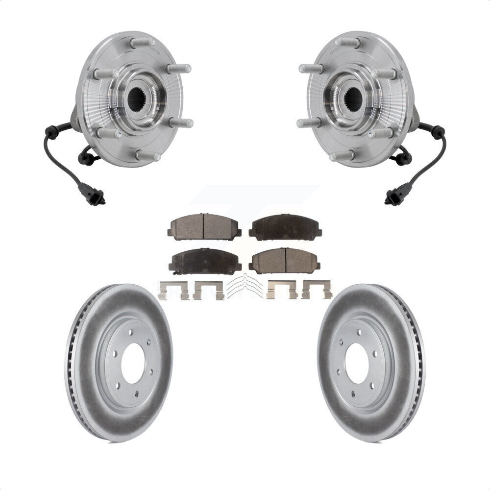 Kit de plaquettes de Rotor de frein à disque revêtu de roulement de moyeu avant, pour Nissan TITAN 4W 2017 – 2023