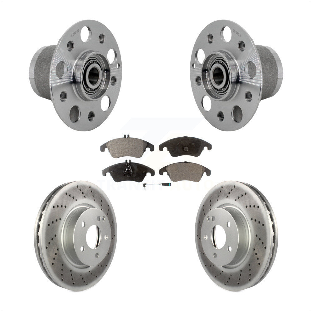 Kit de Rotor et plaquettes de frein revêtus de roulement de moyeu avant, pour Mercedes-Benz E350 C350 C30