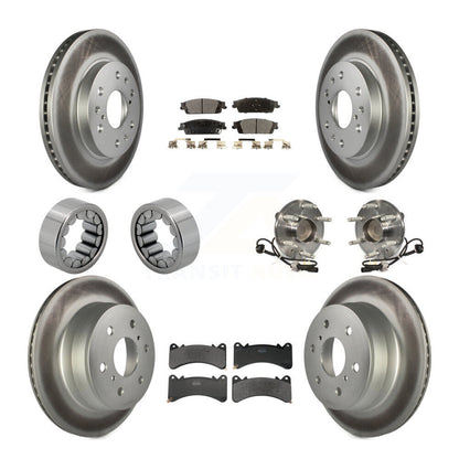 Kit de chaussures de plaquettes de Rotor de frein, roulement de moyeu avant et arrière (10 pièces) pour GMC Sierra 150