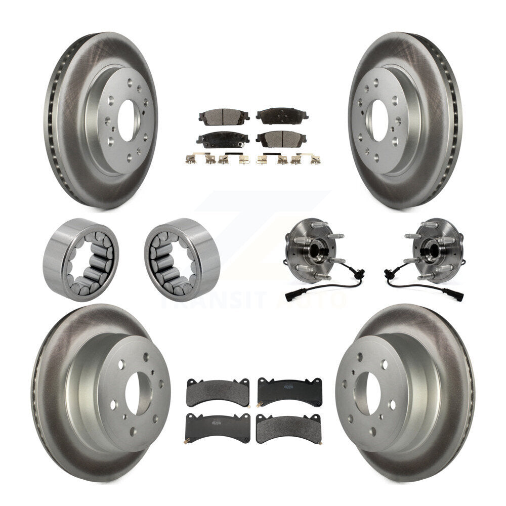 Kit de chaussures de plaquettes de Rotor de frein, roulement de moyeu avant et arrière (10 pièces) pour GMC Sierra 150