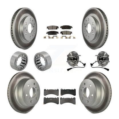 Kit de chaussures de plaquettes de Rotor de frein, roulement de moyeu avant et arrière (10 pièces) pour GMC Sierra 150