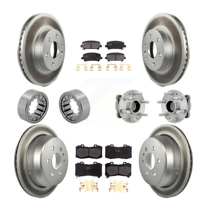 Kit de chaussures de plaquettes de Rotor de frein enduites de roulement de moyeu avant et arrière (10 pièces) pour Chevrolet GM