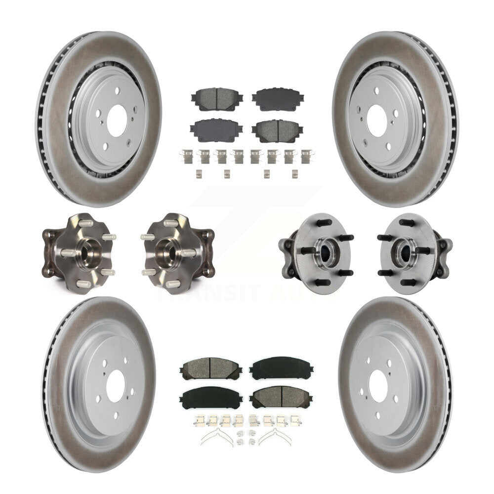 Kit de plaquettes de Rotor de frein, roulement de moyeu avant et arrière (10 pièces) pour Toyota Highlander AW