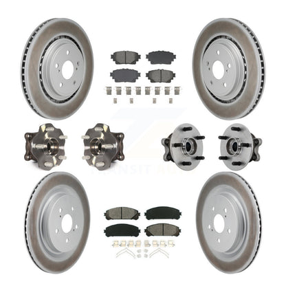 Kit de plaquettes de Rotor de frein, roulement de moyeu avant et arrière (10 pièces) pour Toyota Highlander AW