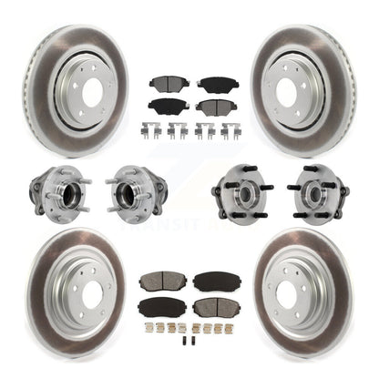 Kit de plaquettes de rotor de frein, roulement de moyeu avant et arrière (10 pièces) pour Mazda CX-9 FW 16-21