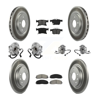 Kit de rotor et de plaquettes de frein revêtus de roulement de moyeu avant et arrière (10 pièces) pour Chrysler Pacific