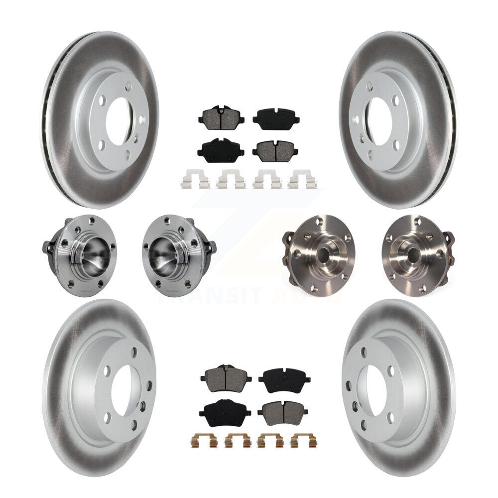 Kit de plaquettes de rotor de frein revêtues de roulement de moyeu avant et arrière (10 pièces) pour Mini Cooper Pacema