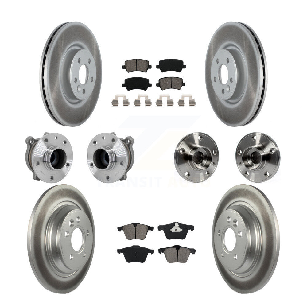 Kit de plaquettes de rotor de frein à disque revêtues de roulement de moyeu avant et arrière (10 pièces) pour Volvo S60 V7