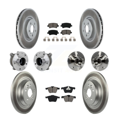 Kit de plaquettes de rotor de frein à disque revêtues de roulement de moyeu avant et arrière (10 pièces) pour Volvo S60 V7