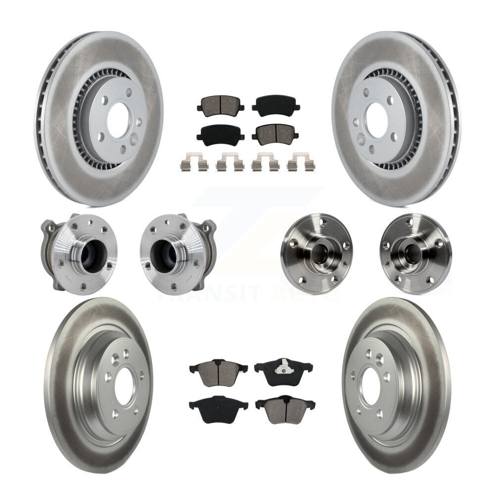 Kit de plaquettes de rotor de frein à disque revêtues de roulement de moyeu avant et arrière (10 pièces) pour Volvo S60 V7