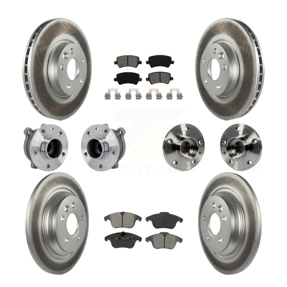 Kit de plaquettes de rotor de frein revêtues de roulement de moyeu avant et arrière (10 pièces) pour Volvo S60 FW 13-14