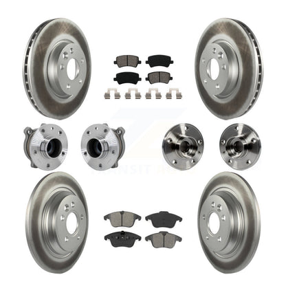Kit de plaquettes de rotor de frein revêtues de roulement de moyeu avant et arrière (10 pièces) pour Volvo S60 FW 13-14
