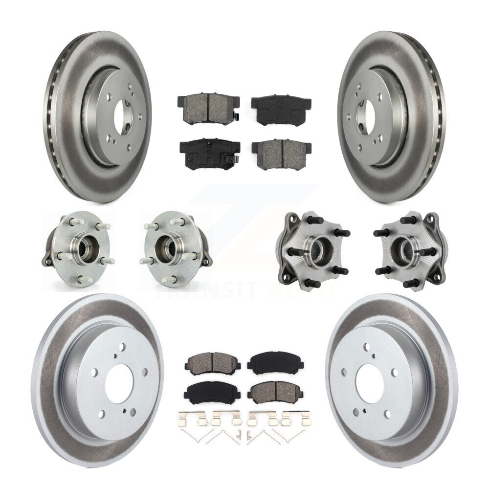 Kit de plaquettes de rotor de frein enduites de roulement de moyeu avant et arrière (10 pièces) pour Suzuki Kizashi AW