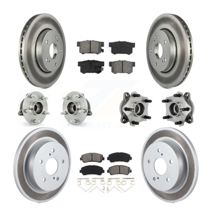 Kit de plaquettes de rotor de frein enduites de roulement de moyeu avant et arrière (10 pièces) pour Suzuki Kizashi AW