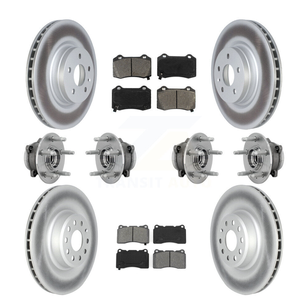 Kit de plaquettes de rotor de frein revêtues de roulement de moyeu avant et arrière (10 pièces) pour Tesla X 2017 – 2019