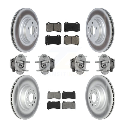 Kit de plaquettes de rotor de frein revêtues de roulement de moyeu avant et arrière (10 pièces) pour Tesla X 2017 – 2019