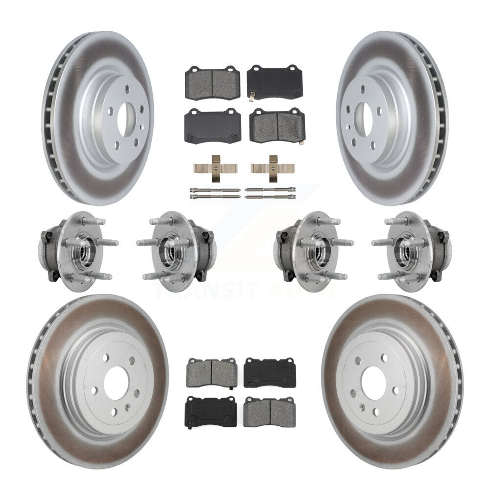 Kit de rotors et plaquettes de frein à disque revêtus de roulements de moyeu avant et arrière (10 pièces) pour Tesla