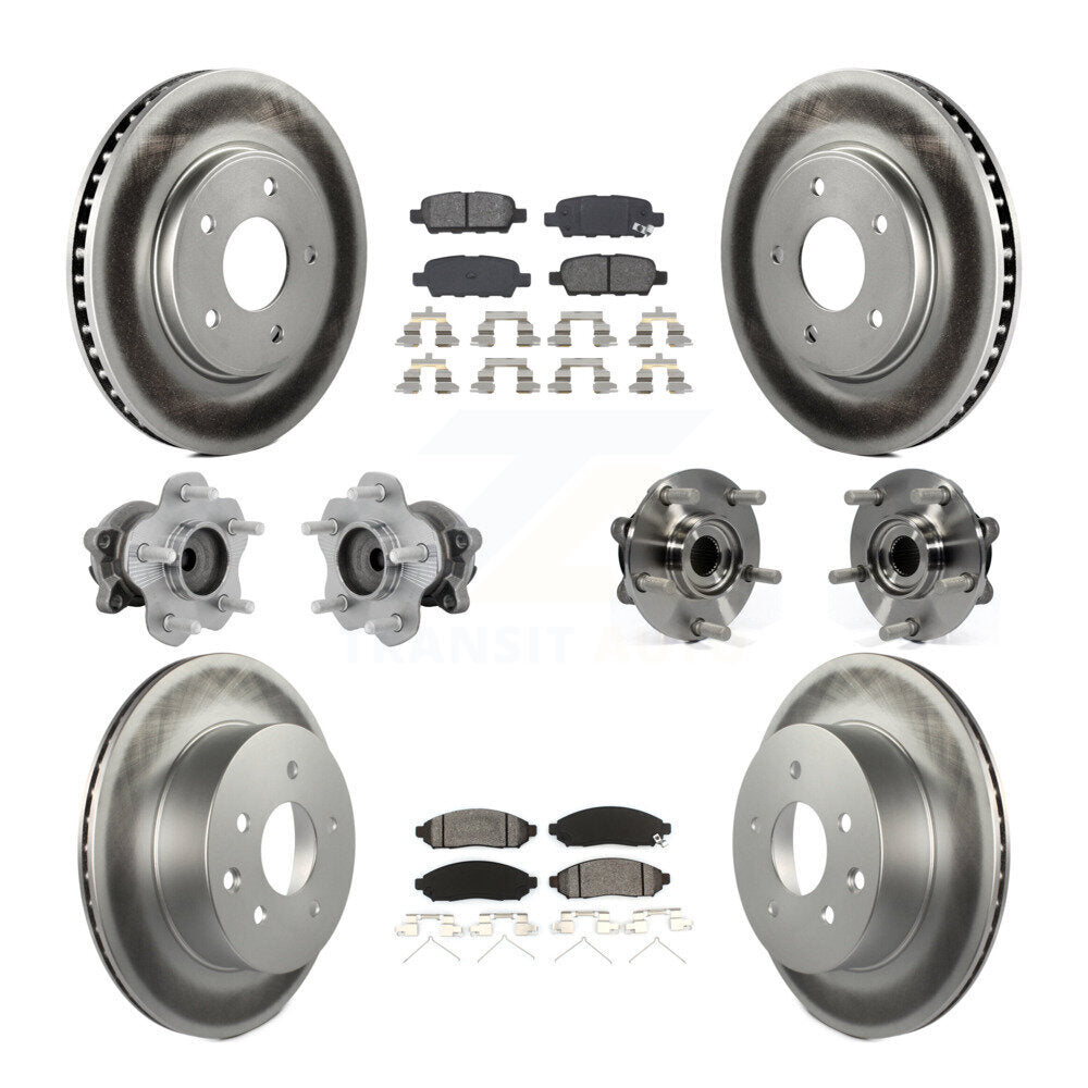 Kit de plaquettes de rotor de frein, roulement de moyeu avant et arrière (10 pièces) pour Nissan LEA 2011 – 2012