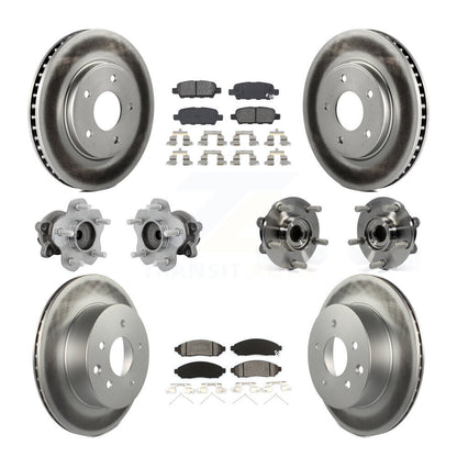 Kit de plaquettes de rotor de frein, roulement de moyeu avant et arrière (10 pièces) pour Nissan LEA 2011 – 2012