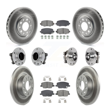 Kit de plaquettes de rotor de frein enduites de roulement de moyeu avant et arrière (10 pièces) pour Jeep Renegade Fia