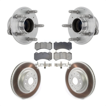 Ensemble de roulement de moyeu avant, Rotor de frein à disque revêtu et Kit de plaquettes pour Cadillac CT