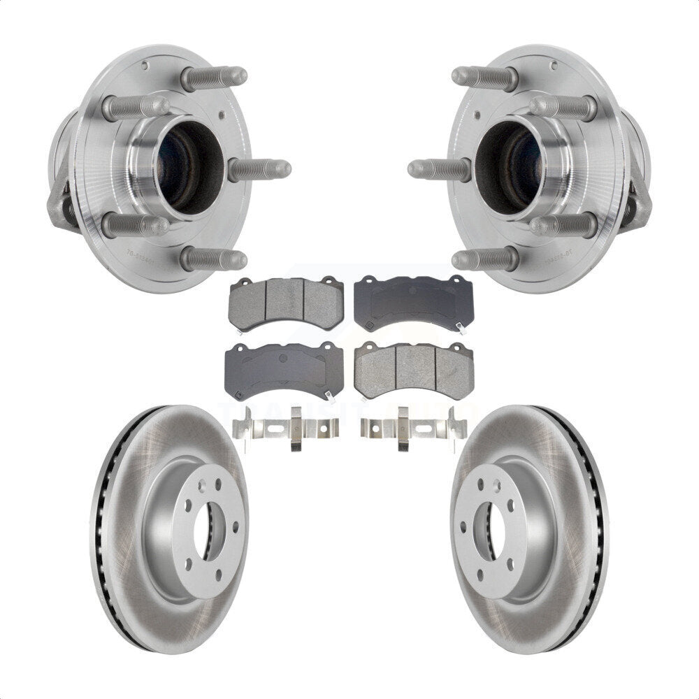 Kit de rotor et de plaquettes de frein revêtus de roulement de moyeu avant, pour Cadillac ATS V avec RW 2017