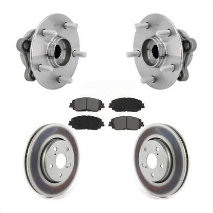 Kit de rotors et plaquettes de frein à disque enduits d'assemblage de roulement de moyeu avant pour Toyota C-H