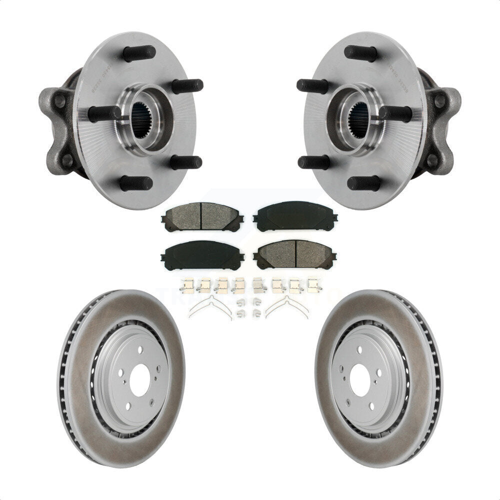 Kit de rotor et de plaquettes de frein revêtus de roulement de moyeu avant, pour Toyota Highlande 2020 – 2022