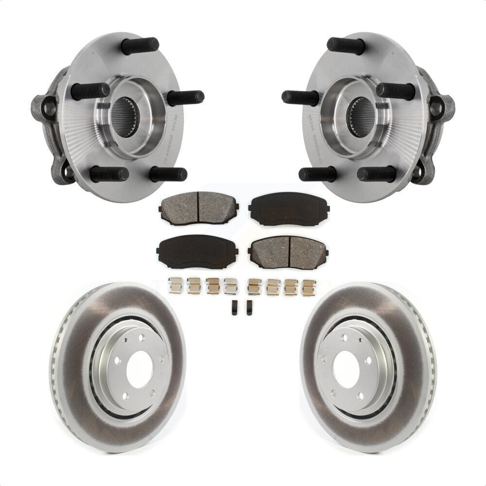 Ensemble de roulement de moyeu avant, Rotor de frein et Kit de plaquettes revêtus pour Mazda CX-2016 – 2023