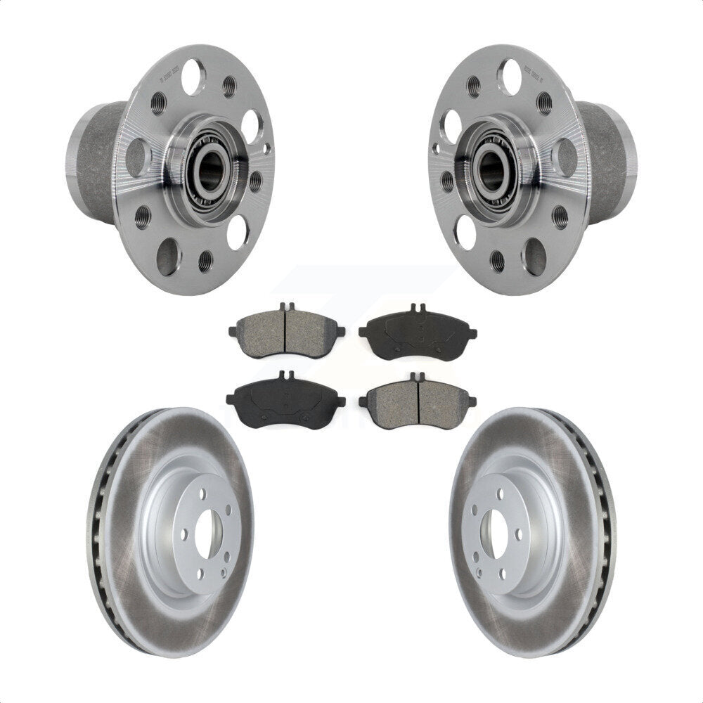 Ensemble de roulement de moyeu avant, Rotor de frein enduit et Kit de plaquettes pour Mercedes-Benz C25