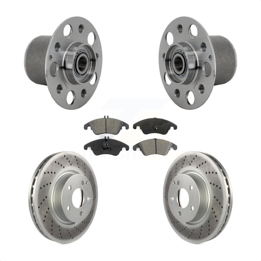 Kit de Rotor et plaquettes de frein revêtus de roulement de moyeu avant, pour Mercedes-Benz E350 E400 E25
