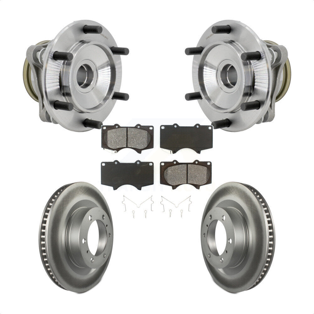 Kit de rotor et de plaquettes de frein revêtus de roulement de moyeu avant, pour Toyota 4Runner RW 2010 – 2021