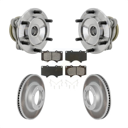 Ensemble de roulement de moyeu avant, Rotor de frein enduit et Kit de plaquettes pour Toyota 4Runner RW