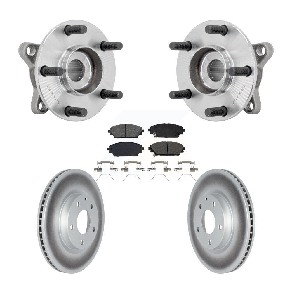 Kit de plaquettes de rotor de frein enduites d'assemblage de roulement de moyeu avant pour Mazda CX-3 2020 – 2022