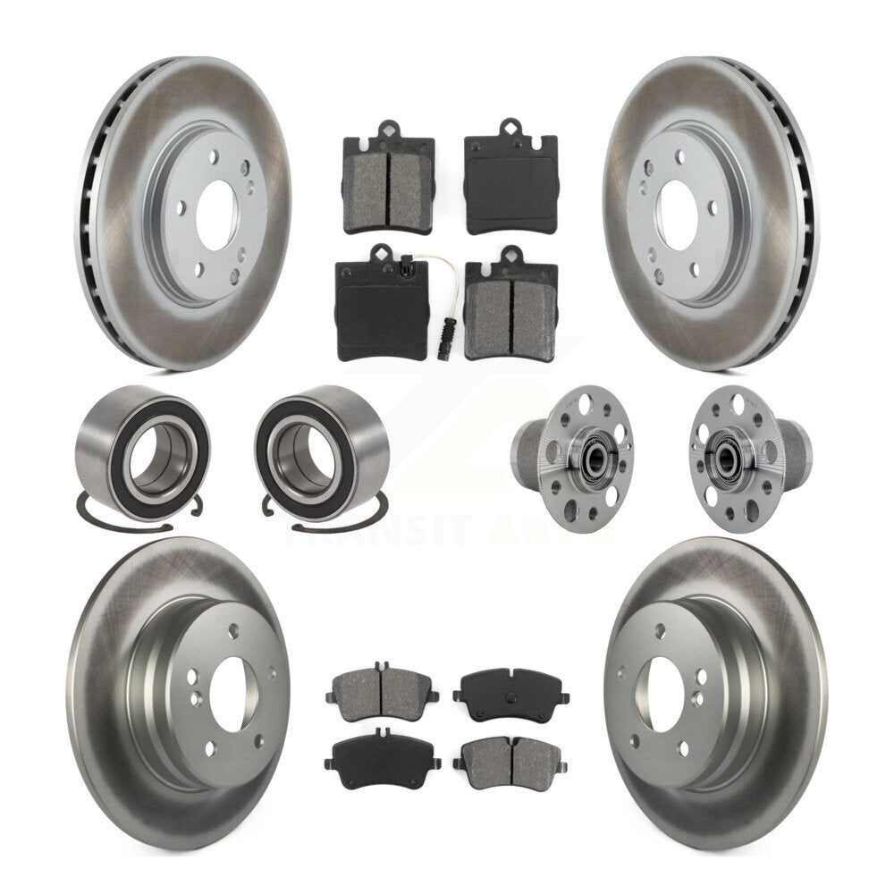 Kit de chaussures de plaquettes de Rotor de frein de manteau de roulement de moyeu avant et arrière pour Mercedes-Benz C350 RW
