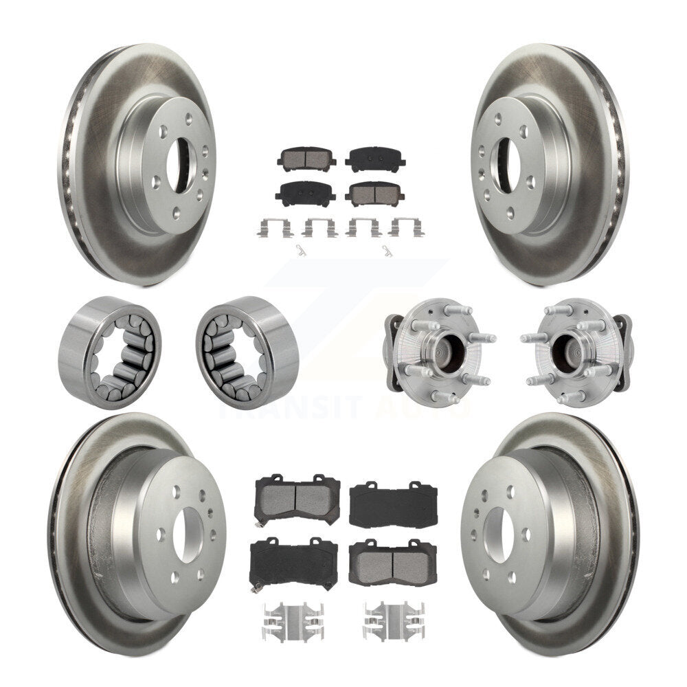 Kit de chaussures de plaquettes de Rotor de frein enduites de roulement de moyeu avant et arrière (10 pièces) pour Chevrolet GM