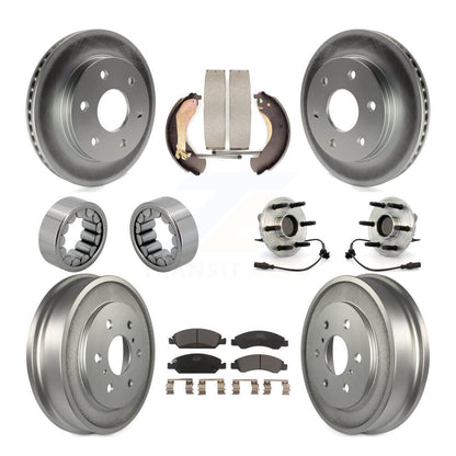 Kit de chaussures de plaquettes de Rotor de frein, roulement de moyeu avant et arrière (10 pièces) pour GMC Sierra 150
