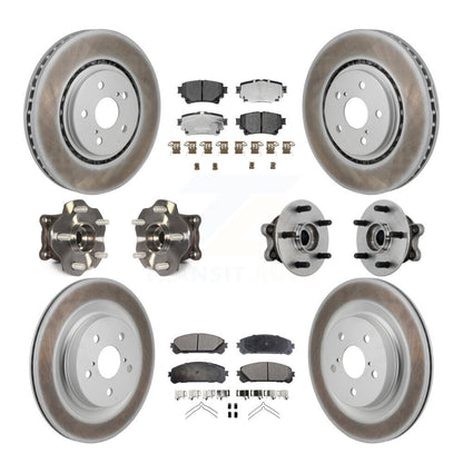 Kit de rotor et de plaquettes de frein revêtus de roulement de moyeu avant et arrière (10 pièces) pour Toyota Sienna AW