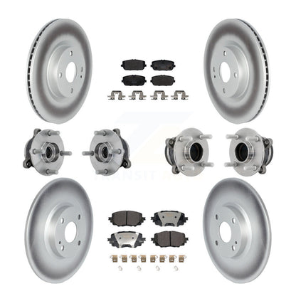 Kit de rotors et plaquettes de frein revêtus de roulement de moyeu avant et arrière (10 pièces) pour Mazda MX-5 Miat