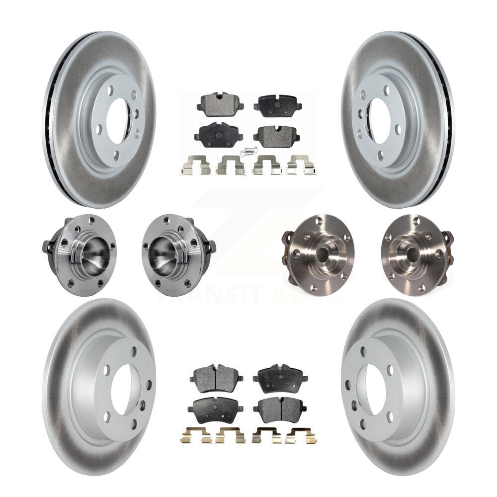 Kit de plaquettes de rotor de frein revêtues de roulement de moyeu avant et arrière (10 pièces) pour Mini Cooper Pacema