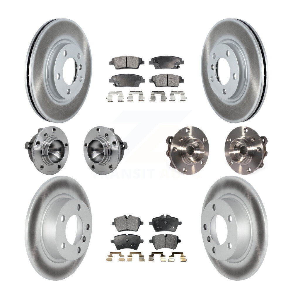 Kit de plaquettes de rotor de frein revêtues de roulement de moyeu avant et arrière (10 pièces) pour Mini Cooper Pacema