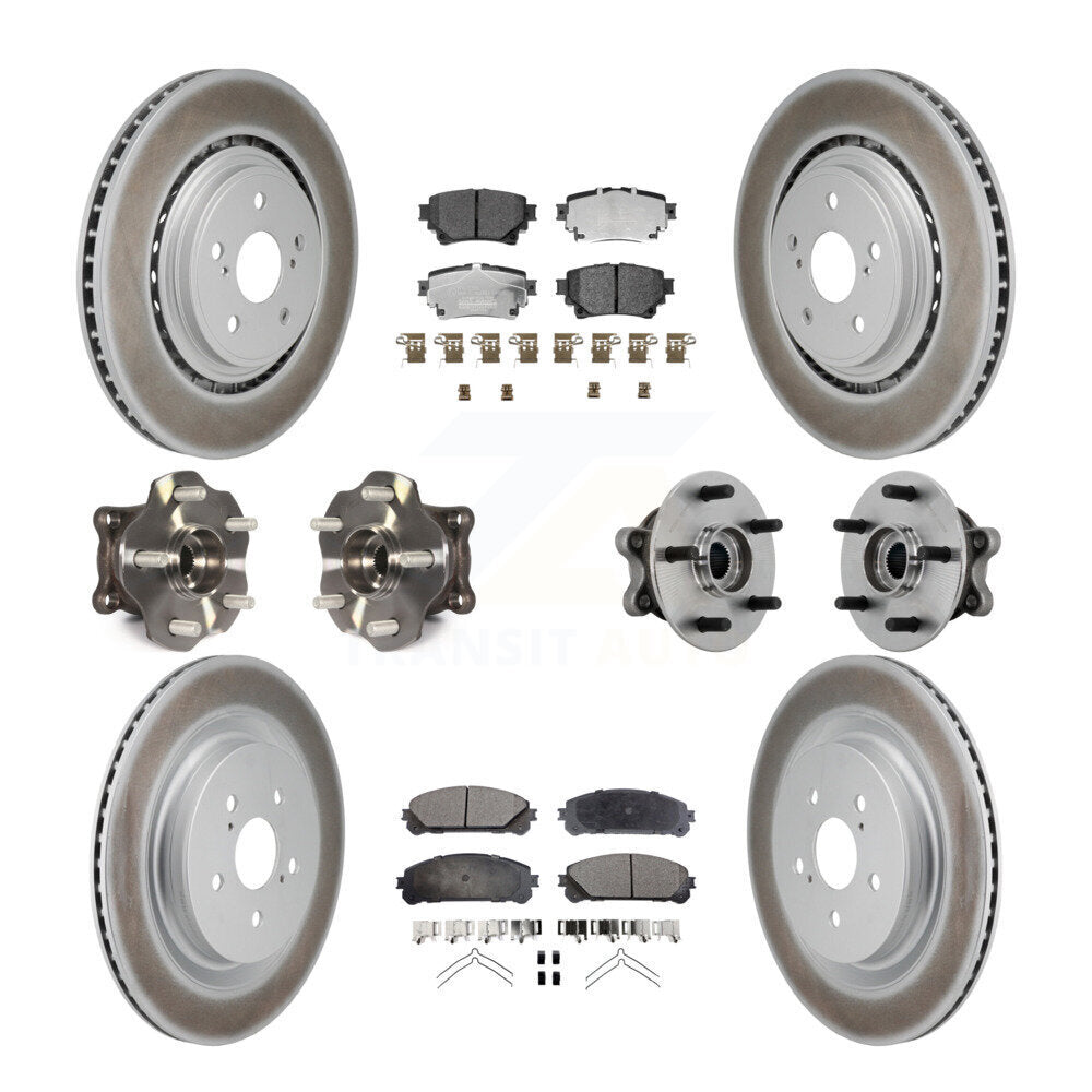 Kit de plaquettes de Rotor de frein, roulement de moyeu avant et arrière (10 pièces) pour Toyota Highlander AW