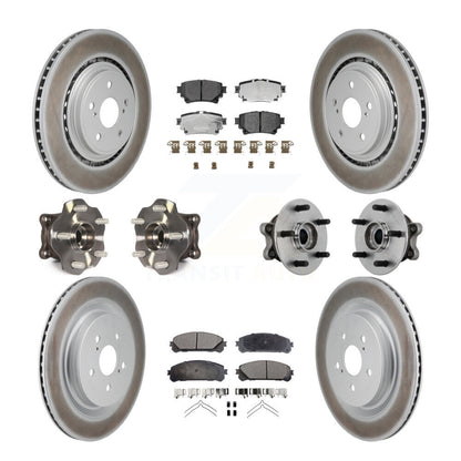 Kit de plaquettes de Rotor de frein, roulement de moyeu avant et arrière (10 pièces) pour Toyota Highlander AW